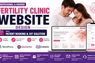 build fertility clinic website design with patient booking and ivf website