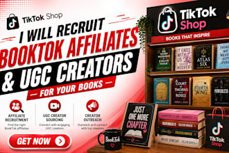 recruit booktok affiliates and ugc creators for your tiktok shop books