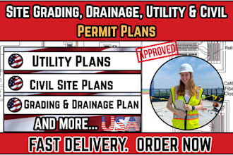 create site grading, drainage, utility and civil plans for permit
