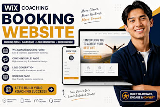 do wix coach booking form, coaching sales page, lead generation, booking page