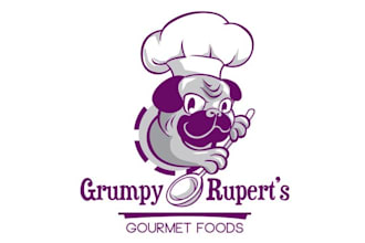 design grumpy ruperts gourmet foods logo