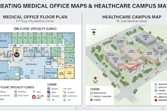 create medical office maps and healthcare campus maps