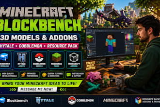 minecraft blockbench 3d model hytale cobblemon resource pack minecraft addon