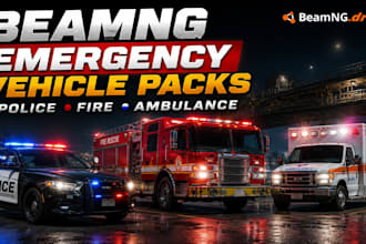 create beamng police, fire, and ambulance vehicle packs
