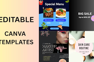 creat professional canva template