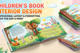 design a professional children book interior design