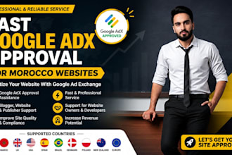 provide fast google adx approval for morocco websites instantly