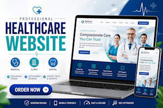 develop top healthcare or medical website, health and wellness wordpress website