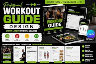 design workout guide layout in canva for gym coaches design ebook guide