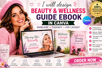 design beauty wellness guide ebook canva skincare therapy pdf