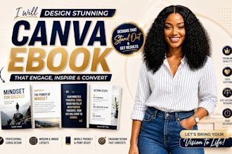 design a professional canva ebook, workbook or lead magnet and pdf ebook design