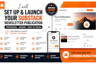 set up and launch your substack newsletter publication
