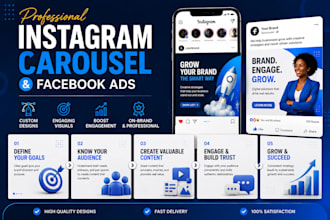 design instagram carousel posts and facebook ad creatives