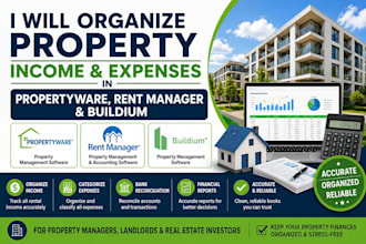 organize property income and expenses in propertyware, rent manager and buildium