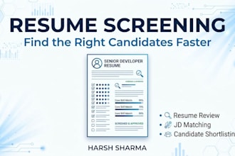 review and screen resume for your hiring needs