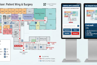 design hospital floor plan maps and navigation maps