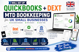 set up and automate quickbooks mtd with dext for UK small businesses