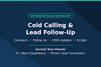 do cold calling and lead follow up for your business