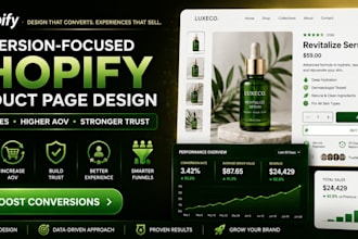 design high converting shopify product page that boost sales aov landing page
