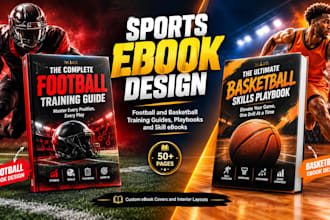 design premium basketball football and yoga pose fitness ebooks for trainers