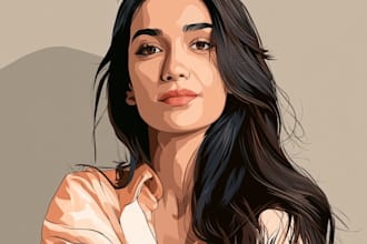 draw vector portrait cartoon portrait