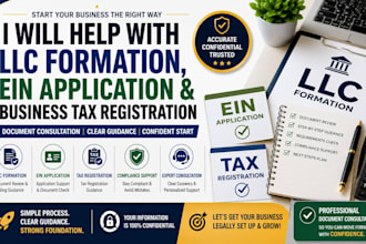 help with llc formation ein application and business tax registration