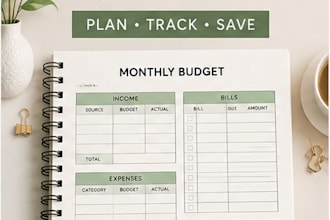 create a simple printable budget planner