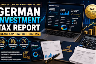 prepare german investment tax report for anlage kap kap bet and kap inv