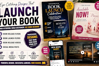 design book release flyers book launch flyers book release video social post