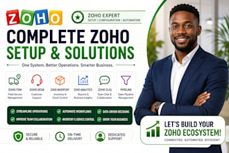 zoho fsm zoho cliq zoho desk pipeline zoho inventory zoho analytics expert setup