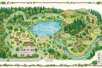 create custom resort, property layout, hotel and tourism maps
