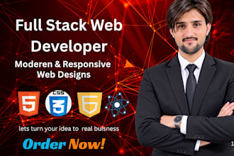 develop a responsive website with frontend and backend