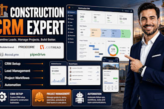 setup buildertrend procore jobtread acculynx pipedrive kvcore construction CRM