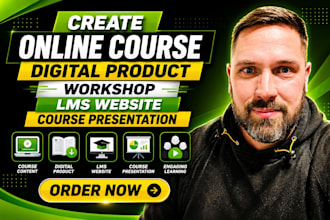 create online course digital product workshop lms website course presentation