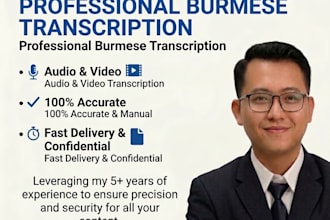 do accurate burmese audio or video transcription