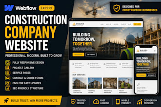 build a modern webflow construction company website