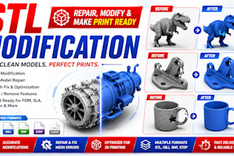 modify stl files, repair 3d models and make them print ready