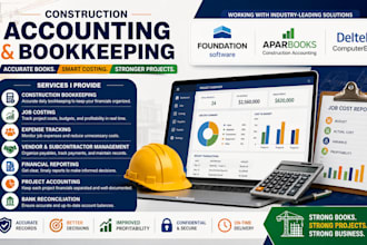 handle construction accounting, job costing, and bookkeeping with foundation