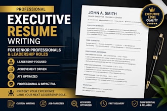 write an executive resume for senior professionals and leadership roles