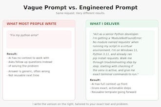 write custom ai prompts to improve chatgpt or claude results