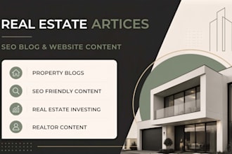 write seo real estate articles, property blogs and website content
