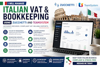 manage italian vat and bookkeeping using zucchetti and teamsystem