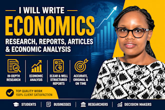 write economics research, reports, articles and economic analysis