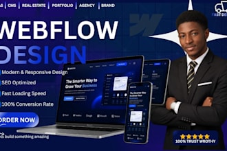 design modern saas webflow website and webflow landing page that converts