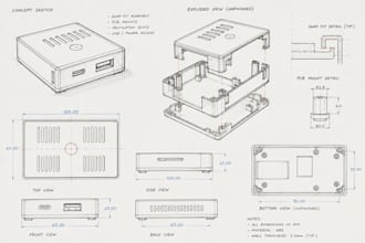 create custom snapfit enclosure and pcb housing with 3d cad