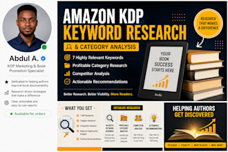 research for amazon KDP keywords and categories for your book