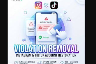 report and remove violation content from google, tiktok, instagram and fb