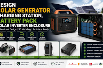 design solar generator charging station battery pack solar inverter enclosure