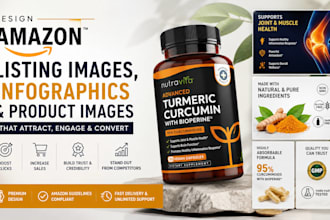 design amazon listing image, listing infographics and product images