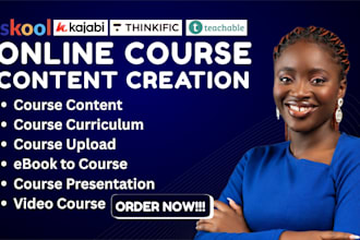 create online course content, course curriculum, course development, elearning